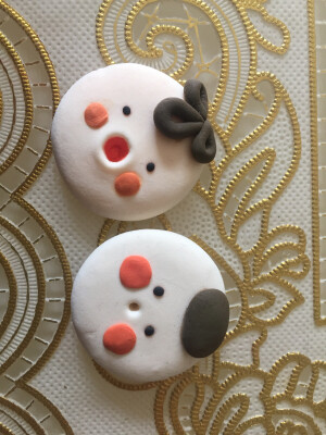 可爱娃娃冰箱贴 粘土 自制 