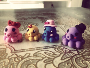 章鱼一家 粘土 自制