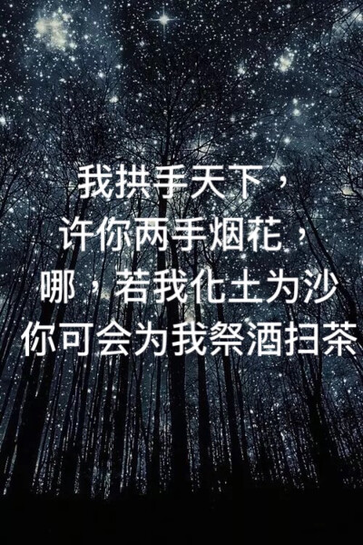 星空中的浪漫语句