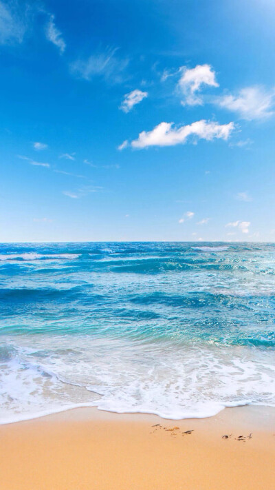 唯美自然风景 蓝天碧海 沙滩 海洋 唯美风景 iPhone手机壁纸 唯美壁纸 锁屏