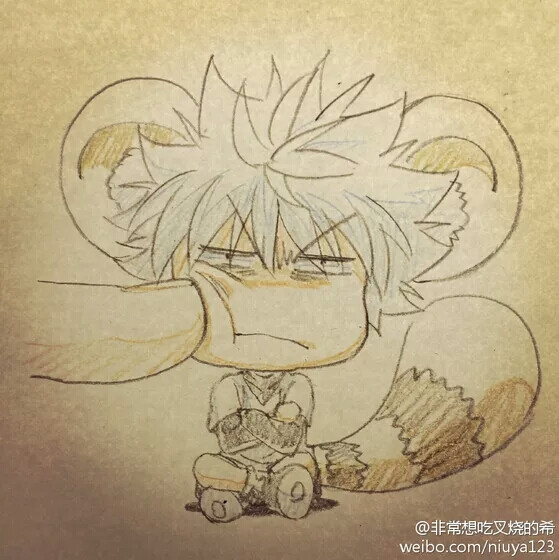 画师：梁博雅 全职猎人，手绘，hunterxhunter，萌得我一脸血