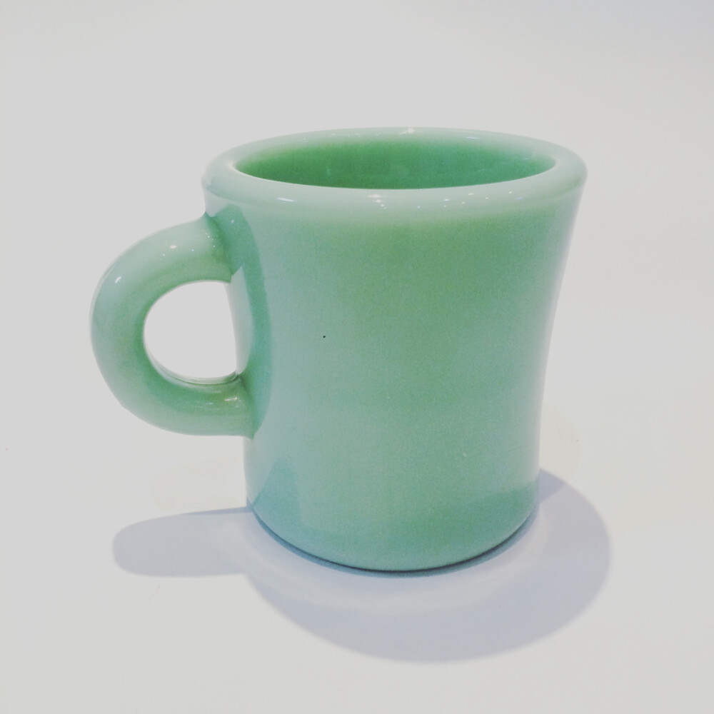 不慌｜Fire king jadeite oven ware C handle Heavy 马克杯