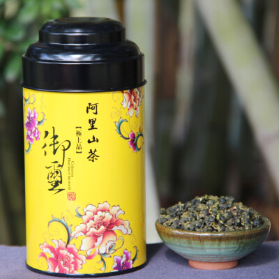 「阿里山茶」金萱烏龍茶 茶農茶舍臺灣高山茶正宗臺灣茶 150克罐