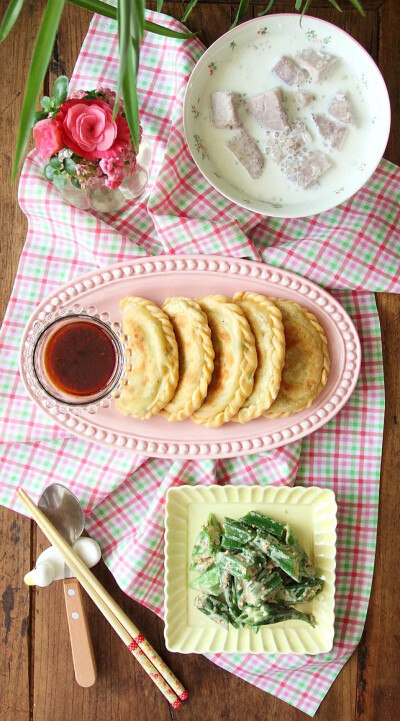 花式煎饺&凉拌秋葵