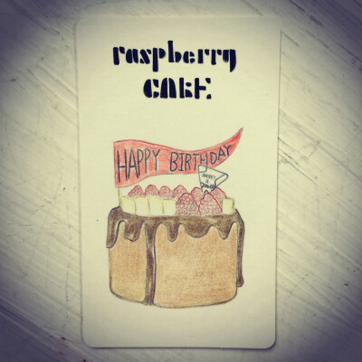 「name card of birthday cake」