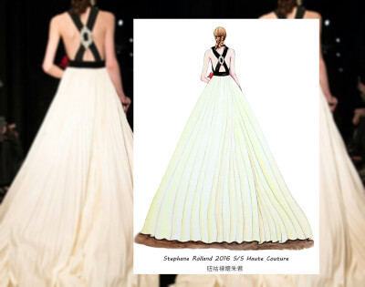 水彩手绘2016春夏高定时装周仙裙@钮祜禄嬛朱君