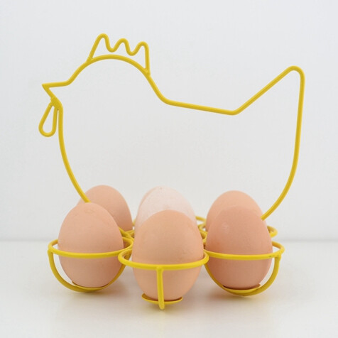 趣味创意鸡蛋篮 母鸡造型 鸡蛋收纳架 铁艺装饰品 日系zakka风