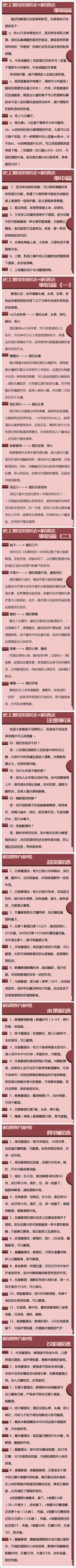 【史上最全的防醉酒+解酒方法】酒醉伤身，为身边喝酒的朋友收藏。