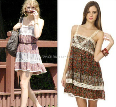 Event：“Mine” music video | August 31, 2010‘
Dress：Lulu’s ‘Gardener’s Niece Dress’
Taylor于2010.08.31在拍摄单曲Mine的MV。