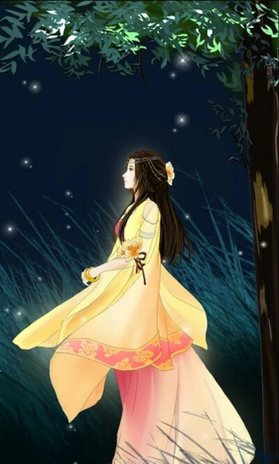 听弦断，断那三千痴缠。坠花湮，湮没一朝风涟。花若怜，落在谁的指尖。