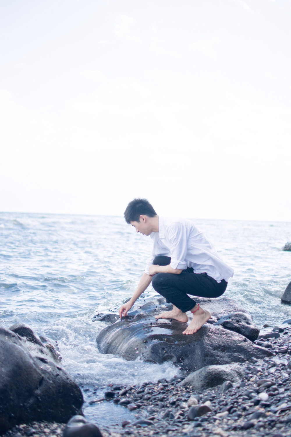 海边 微博@安大宝anne