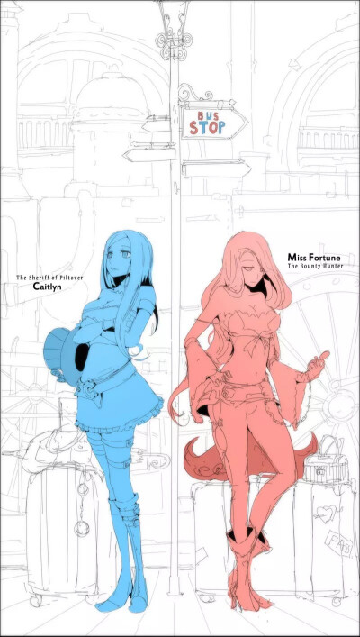 “Are you sure to handle me，summoner？”“你确定能把得到我吗，召唤师？”——赏金猎人 好运姐。 “Time for a shakedown”“现在是大搜查时间”——皮城女警 凯特琳