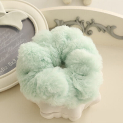 25薄荷绿暖洋洋毛绒绒的大只发圈~~~~~
