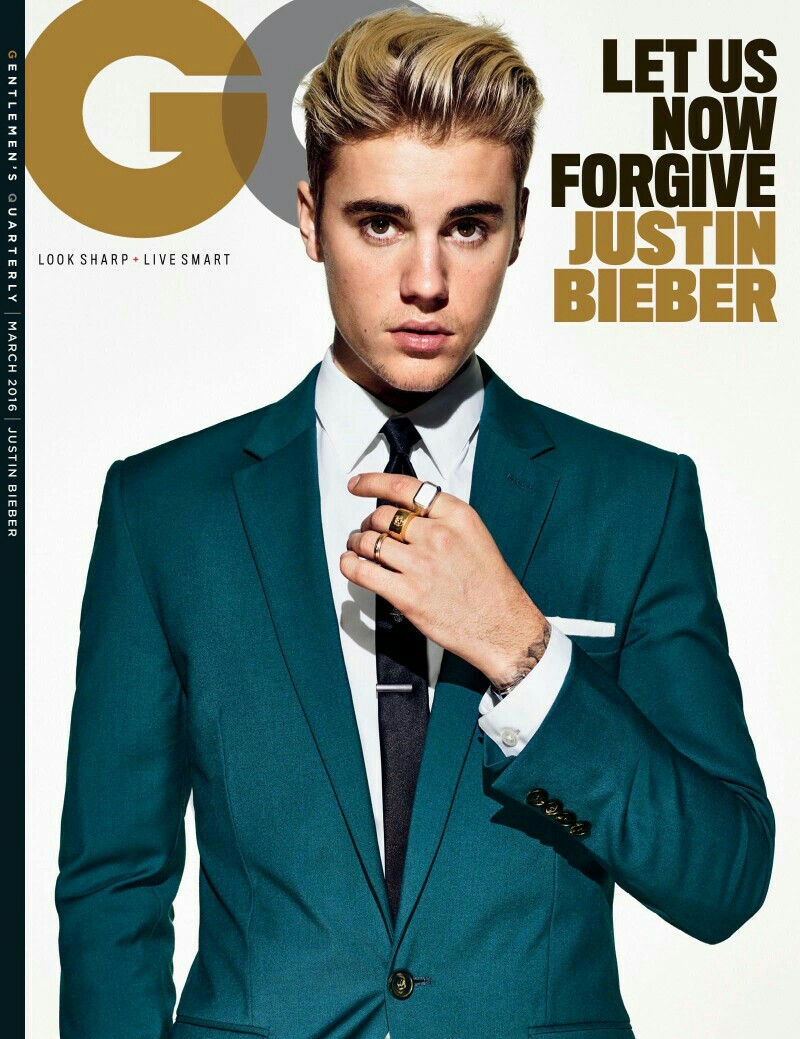 #Eric时尚大片##Justin Bieber#登上《GQ》全新封面及内页大片，嗅到迷人的小男人气息～西装革履拢获西装控的你！丁日可谓是从小到大一路为你展现不同年龄段男人的帅！