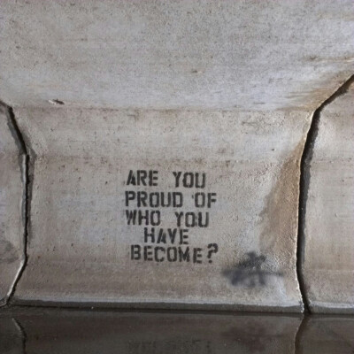 Are you proud of who you have become? 