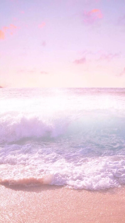 想你的粉紫色的海边