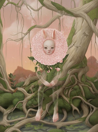 Hsiao Ron Cheng（郑晓嵘），1986年出生在台湾的插画艺术家。她的作品灰色温柔，充满着怪诞的想法，画面用色轻柔，透出淡淡的忧郁