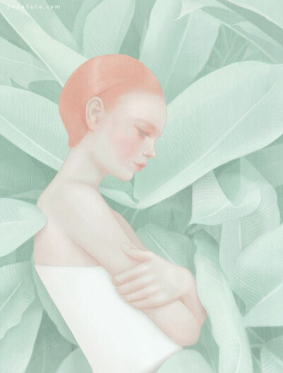 Hsiao Ron Cheng（郑晓嵘），1986年出生在台湾的插画艺术家。她的作品灰色温柔，充满着怪诞的想法，画面用色轻柔，透出淡淡的忧郁