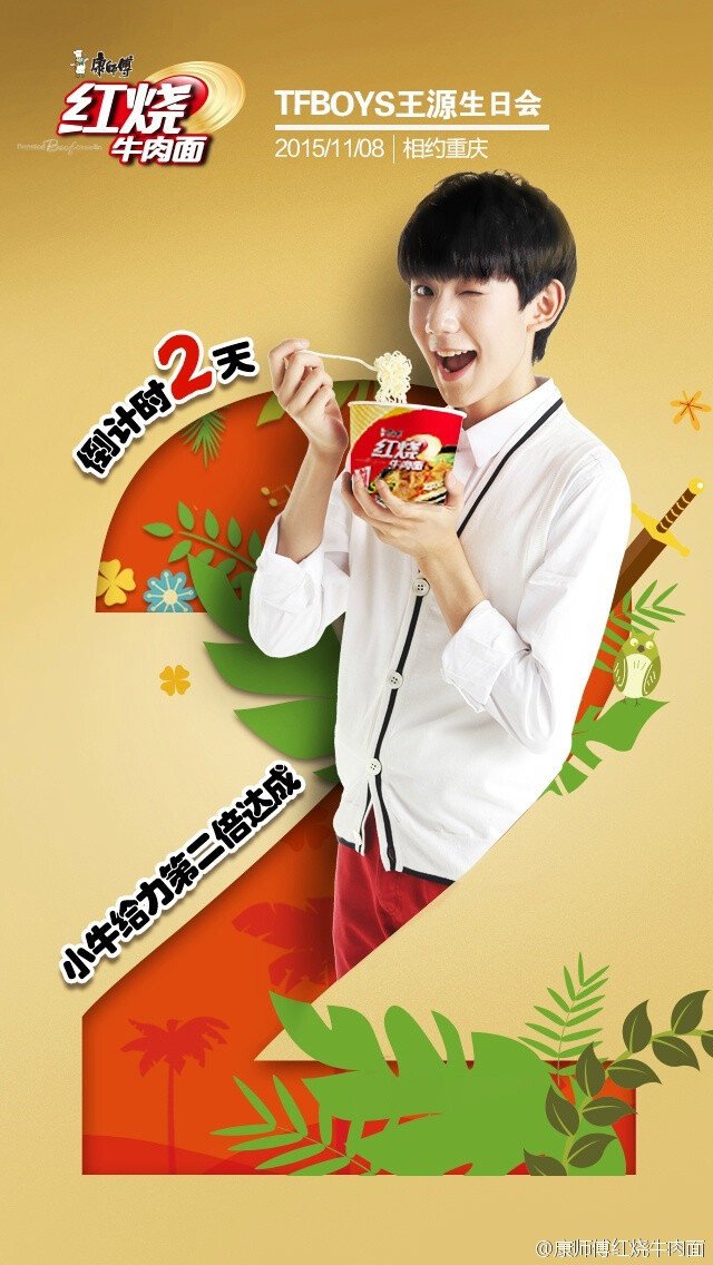 tfboys roy 王源 康师傅红烧牛肉面