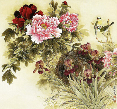 工笔画——牡丹