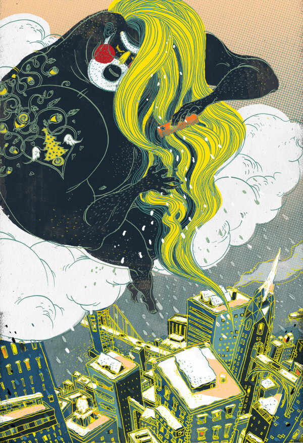 【 福布斯艺术榜—倪传婧 】来自中国香港的插画家Victo Ngai，原名Ngai Chuen Ching。其作品色彩与线条的应用极具个人风格，画面内容非常虚幻，就像是梦中的世界，是那样的扭曲，夸张与不可思议 ， 她是登上2014年福布斯艺术榜最年轻的插画师，她的插画作品被喻为“用东方的色彩展现了西方的哲学”，那年她25岁。