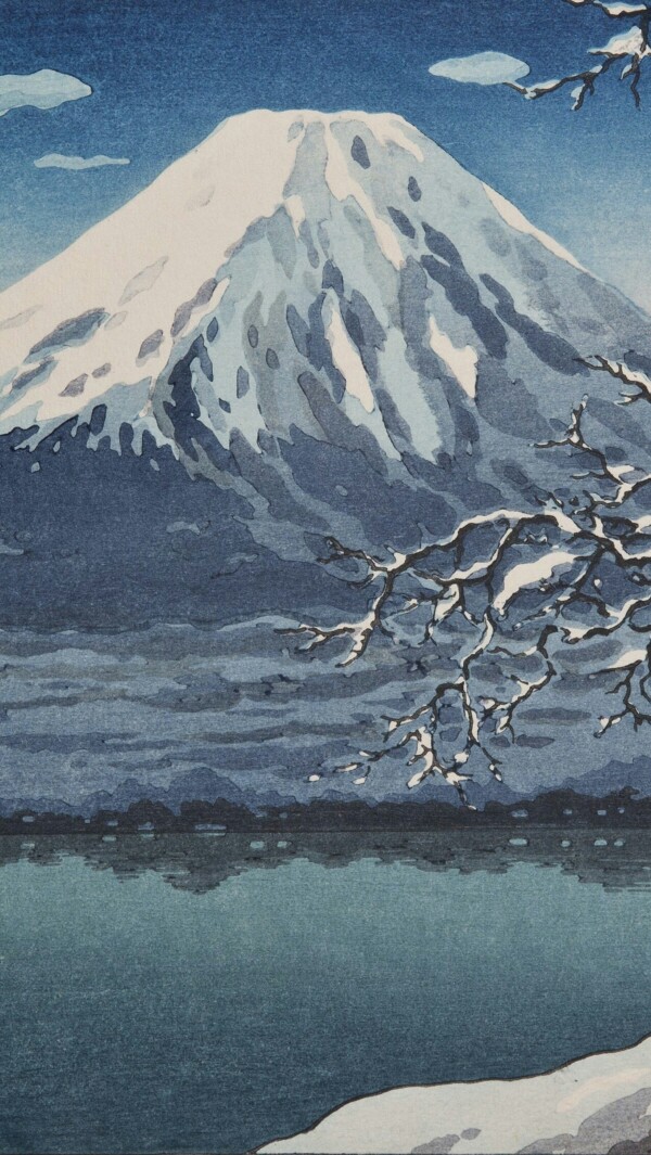 ##富士山雪景，绘##