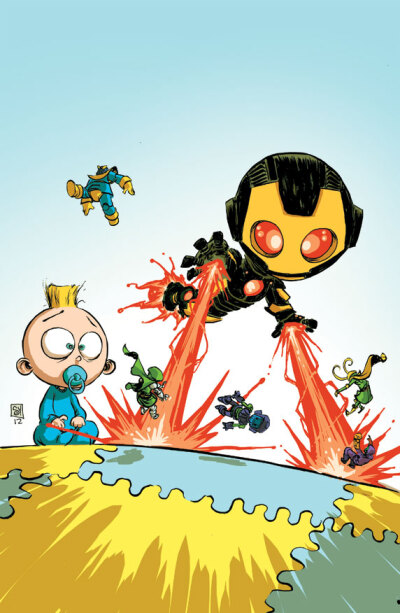 Marvel variant covers by Skottie Young