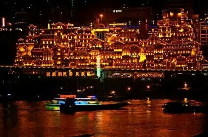 水上城市 繁华夜景