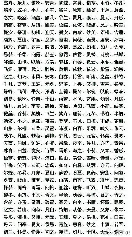 九画取名吉祥汉字图片