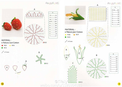 钩织 图解❤️蔬菜水果 小玩偶
