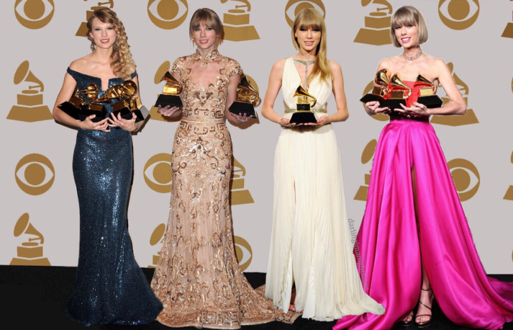 Taylor Swift with Grammy Awards 泰勒斯威夫特 和历届 格莱美奖
Congratulations! 10times Grammy winner! 恭喜！十座格莱美留声机大赢家！