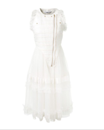 Givenchy White Tweed Silk Dress