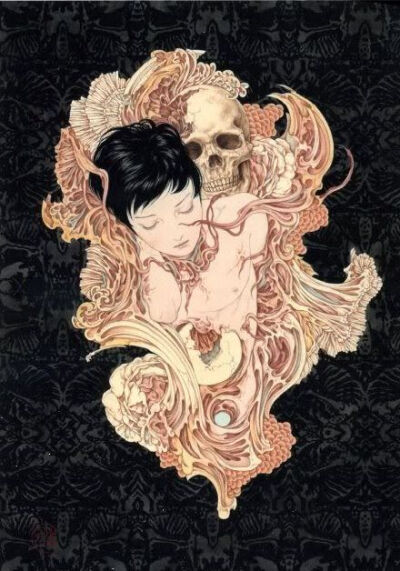 日本平成浮世绘师 Takato Yamamoto--skull