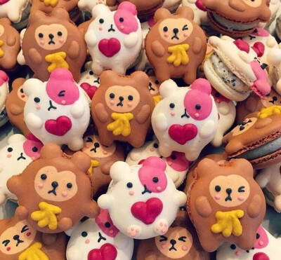 卡通马卡龙夹心饼干，图片来源于ins:byjaejae