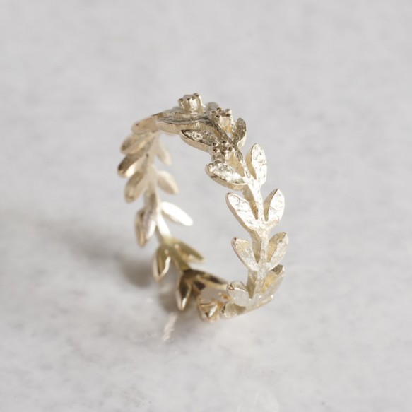 Olive leaf ring {R002K10} | アトリエシモ