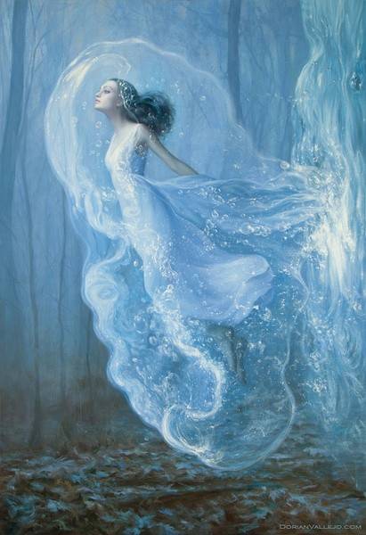 来自美国油画家dorianvallejo手绘作品身姿轻盈曼妙的精灵