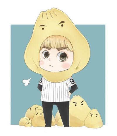 【图Cr:sina WB:bibiboo发射】手绘Q版王嘉尔jackson(如有不妥侵权请私聊)