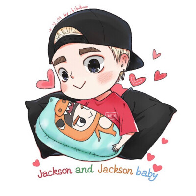【图Cr:sina微博博主:bibiboo发射】手绘Q版王嘉尔jackson(如有不妥侵权请私聊)