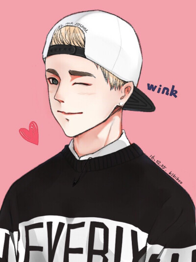 【图Cr:sina微博博主:bibiboo发射】手绘Q版王嘉尔jackson(如有不妥侵权请私聊)