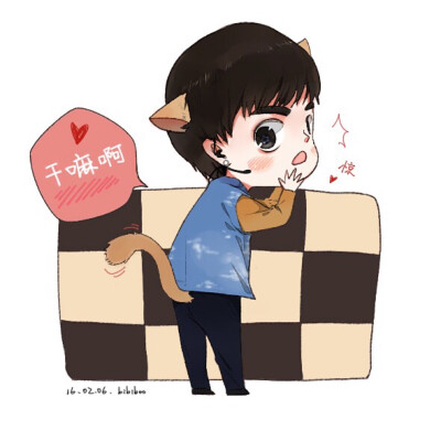 【图Cr:sina微博博主:bibiboo发射】手绘Q版王嘉尔jackson(如有不妥侵权请私聊)