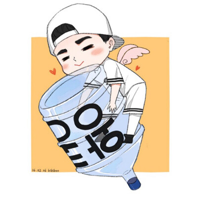 【图Cr:sina微博博主:bibiboo发射】手绘Q版王嘉尔jackson(如有不妥侵权请私聊)