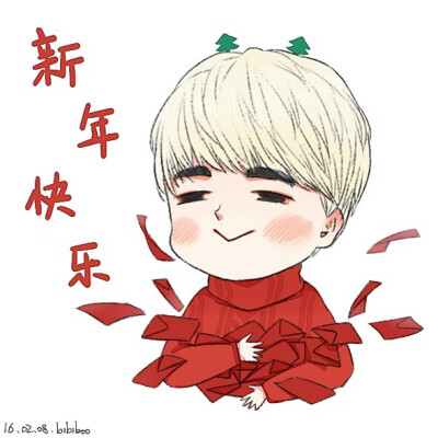 【图Cr:sina微博博主:bibiboo发射】手绘Q版王嘉尔jackson(如有不妥侵权请私聊)