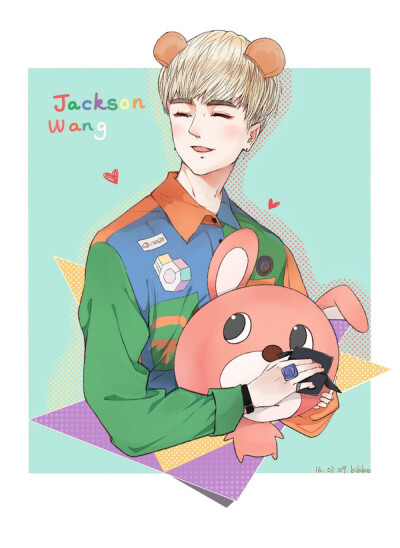 【图Cr:sina微博博主:bibiboo发射】手绘Q版王嘉尔jackson(如有不妥侵权请私聊)