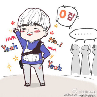 【图Cr:sina微博博主:bibiboo发射】手绘Q版王嘉尔jackson(如有不妥侵权请私聊)