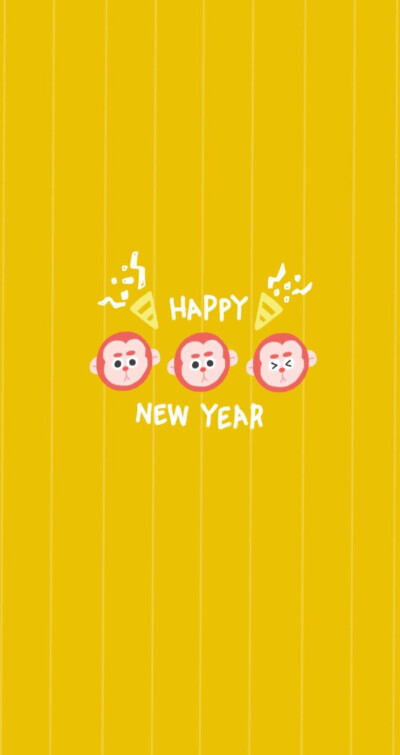 壁纸-happy new year 2016 猴年