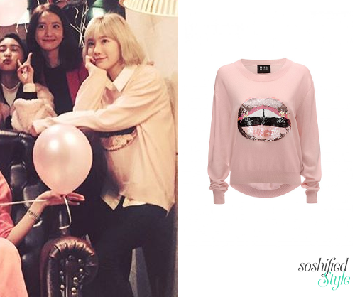 Markus Lupfer: Blush Tonal Sequin Lara Lip Joey Jumper @ trendycloset.net ₩459,000 