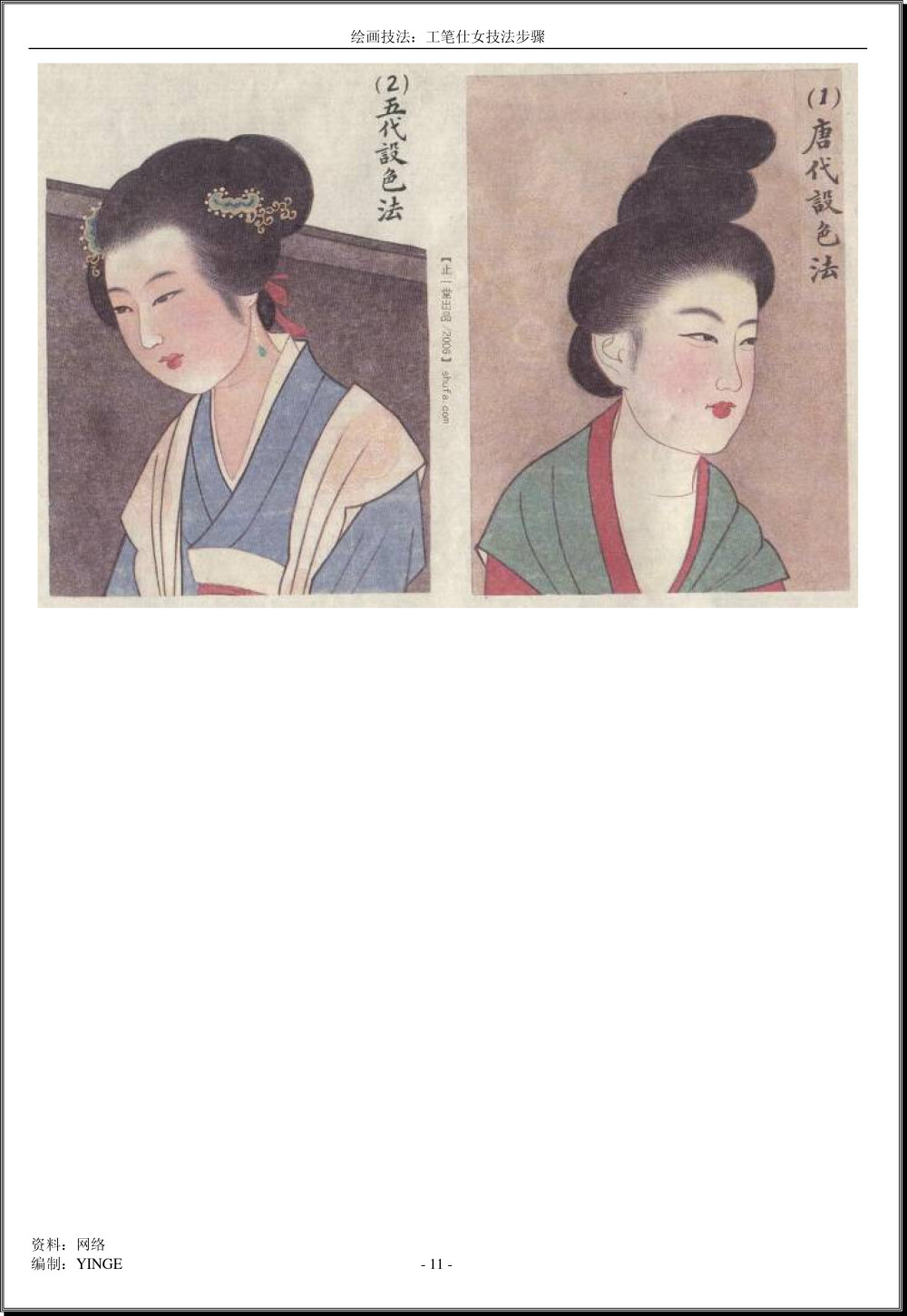 古代仕女的画法及各代仕女服饰