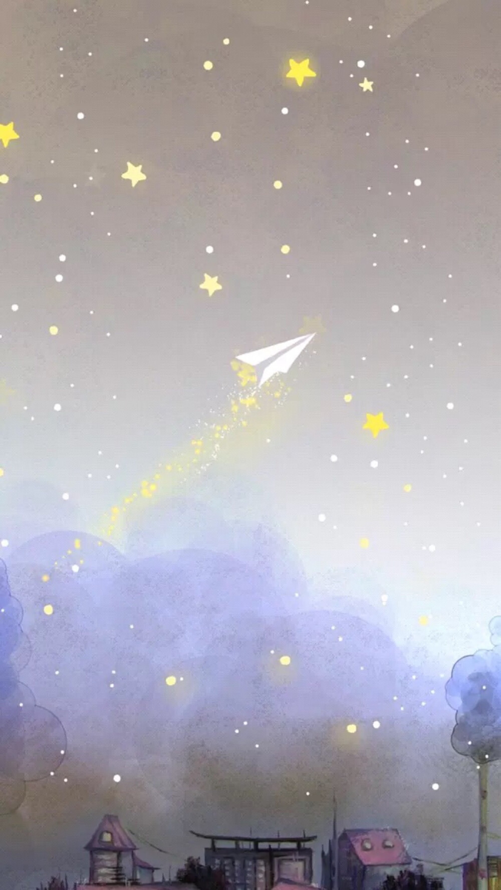 Hi 壁纸✨ 星空.夜空.纸飞机.平铺