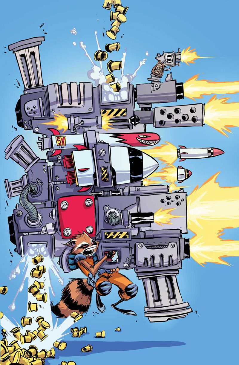 Rocket Raccoon by Skottie Young