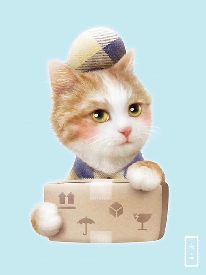 粉萌的趣怪猫咪插画smoothmedley